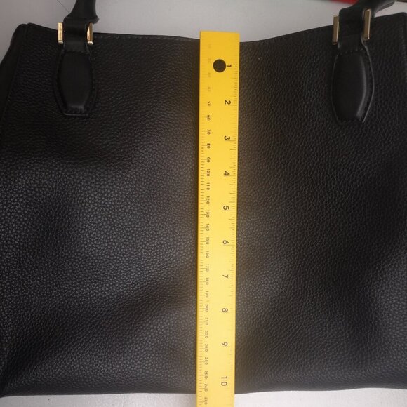 Naturalizer Faux Leather Black Pebble Finish Magnetic Closure Handbag - Picture 13 of 13